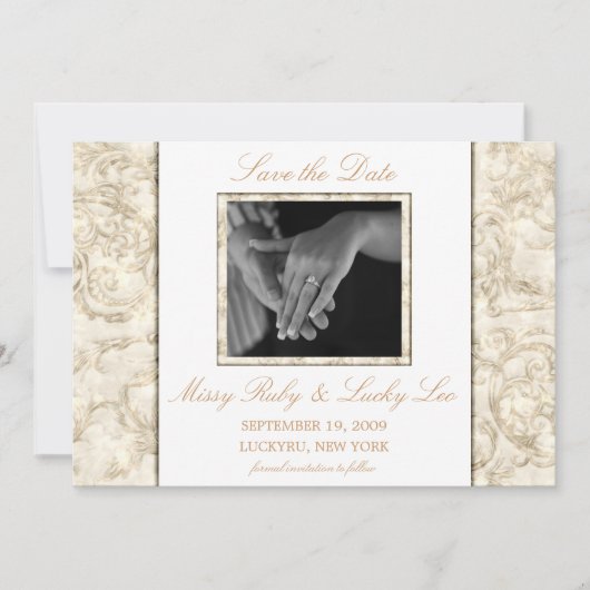 Invitation Annonce de sauvegarde de la date (Devant)