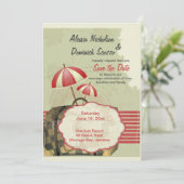 Invitation Annonce de sauvegarde de la date de bon voyage (Debout devant)