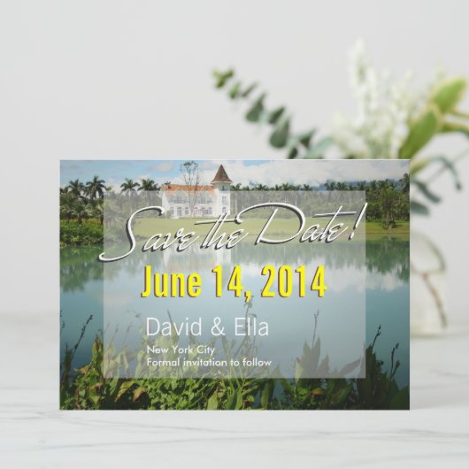 Invitation Annonce de sauvegarde de la date de la maison de l (Debout devant)