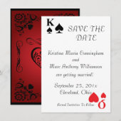 Invitation Annonce de sauvegarde de la date des rois et reine (Devant / Derrière)