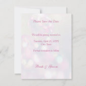 Invitation Annonce de sauvegarde de la date - Gerbera rose (Dos)