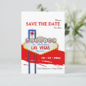 Invitation Annonce de sauvegarde de la date Las Vegas Sign (Debout devant)