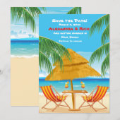 Invitation Annonce de sauvegarde de la date Paradis Retrouvé (Devant / Derrière)