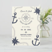 Invitation Annonce de sauvegarde nautique de la date (Debout devant)