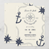 Invitation Annonce de sauvegarde nautique de la date (Devant / Derrière)