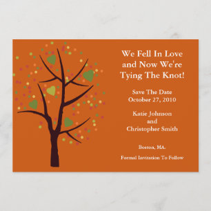 Invitation Annonce de Save The Date pour l'arbre d'automne to