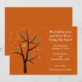 Invitation Annonce de Save The Date pour un Arbre Automnal Am (Devant / Derrière)