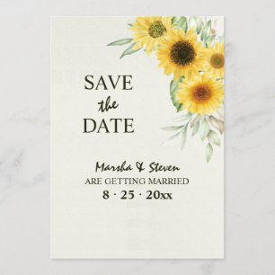 Invitation Annonce de Save the Date Tournesols