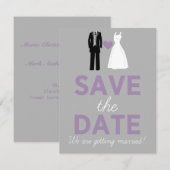 Invitation Annonce de tenue de mariage & smoking à retenir (Devant / Derrière)