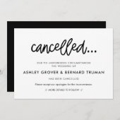 Invitation Annonce d'événement annulé de calligraphie moderne (Devant / Derrière)