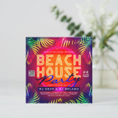 Invitation Annonce d'événement du Beach House Club (Debout devant)