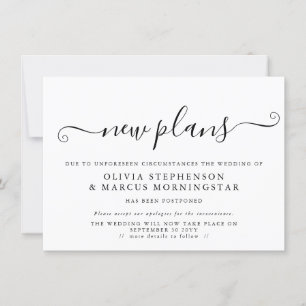 Invitation Annonce d'événement reporté Nouveaux plans