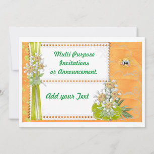 Invitation Annonce d'invitation à une fête de printemps multi