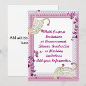 Invitation Annonce d'invitation à une fête multi-usage (Devant / Derrière)