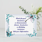 Invitation Annonce d'invitation à une fête polyvalente (Debout devant)