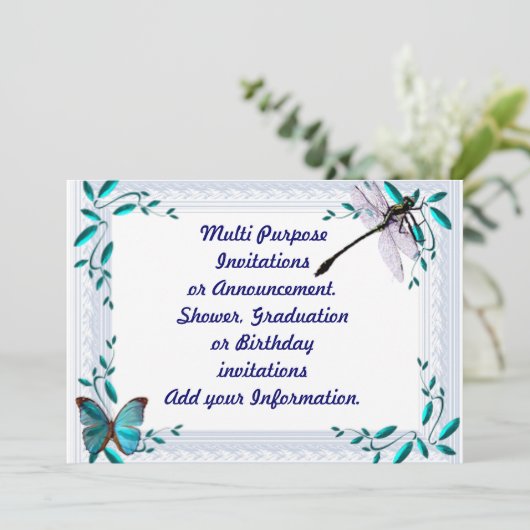 Invitation Annonce d'invitation à une fête polyvalente (Debout devant)