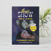 Invitation Annonce d'invitation au spectacle de magie pour ma (Debout devant)