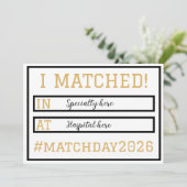 Invitation Annonce du jour de l'appariement (Debout devant)