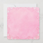 Invitation Annonce du service commémoratif de photo rose pour (Dos)