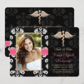 Invitation Annonce d'un diplôme de l'école vétérinaire vétéri (Devant / Derrière)