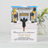 Invitation Annonce d'une demande de diplôme afro-américaine (Debout devant)