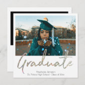 Invitation Annonce d'une graduation instantanée de la Parties (Devant / Derrière)