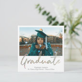 Invitation Annonce d'une graduation instantanée de la Parties (Debout devant)