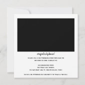 Invitation Annonce d'une graduation instantanée de la Parties (Dos)