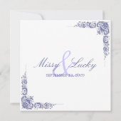 Invitation Annonce élégante de sauvegarde de la date (Dos)