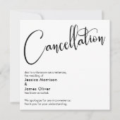 Invitation Annonce élégante et simple d'annulation de mariage (Devant)