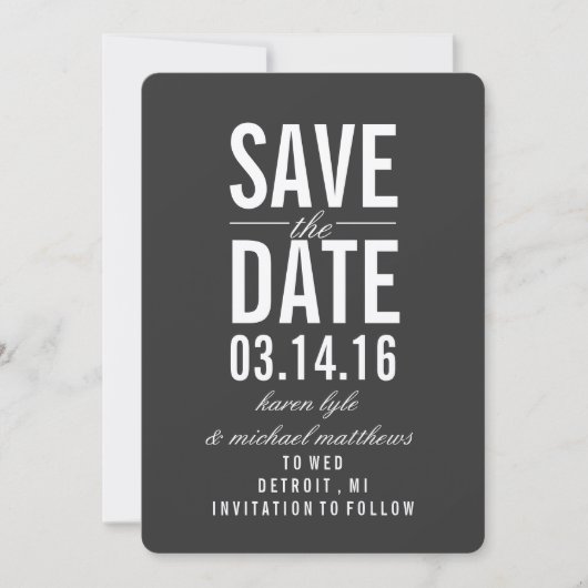 Invitation Annonce Enregistrez la date | ENREGISTREZ la DATE (Devant)
