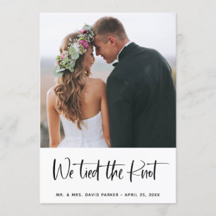 Invitation Annonce et fête de mariage après la cérémonie tend