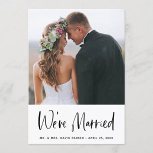 Invitation Annonce et fête de mariage simple après la cérémon