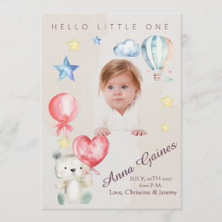 Invitation Annonce Fantaisiste Bonjour Petit(e)