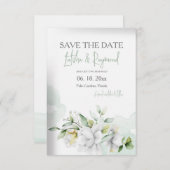 Invitation Annonce florale de sauvegarde de la date (Devant / Derrière)