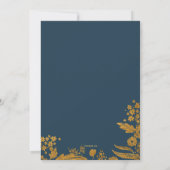 Invitation Annonce Florale Or (Dos)