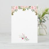 Invitation Annonce Florale Rose (Debout devant)
