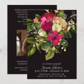 Invitation Annonce funéraire profonde de Lily Florale (Devant / Derrière)