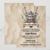 Invitation Annonce Médiévale Renaissance Anniversaire (Devant / Derrière)