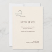Invitation Annonce minimale de baptême chrétien (Devant)