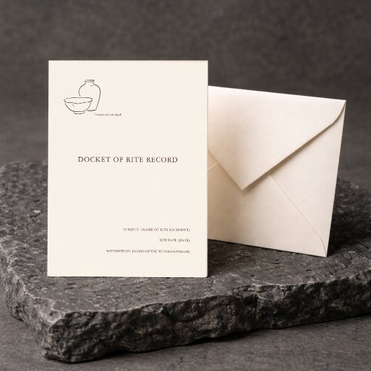 Invitation Annonce minimale de baptême chrétien