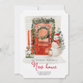 Invitation Annonce mobile de porte de Noël à l'aquarelle (Devant)