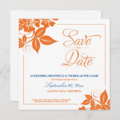 Invitation Annonce moderne de sauvegarde de date florale (ora (Devant / Derrière)