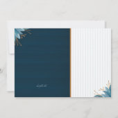 Invitation Annonce Photo Bleue "Save the Date" (Dos)