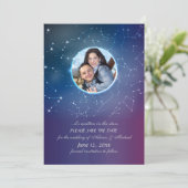 Invitation Annonce photo de constellation (Debout devant)