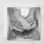 Invitation Annonce photo de naissance de bébé Noir & Blanc Pr (Dos)