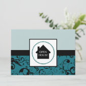 Invitation Annonce porte ouverte : damassé professionnel (Debout devant)