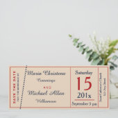 Invitation Annonce rétro d'économiser la date de billet de ma (Debout devant)