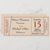 Invitation Annonce rétro d'économiser la date de billet de ma (Devant / Derrière)