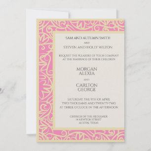 Invitation Annonce rose vif, toute occasion